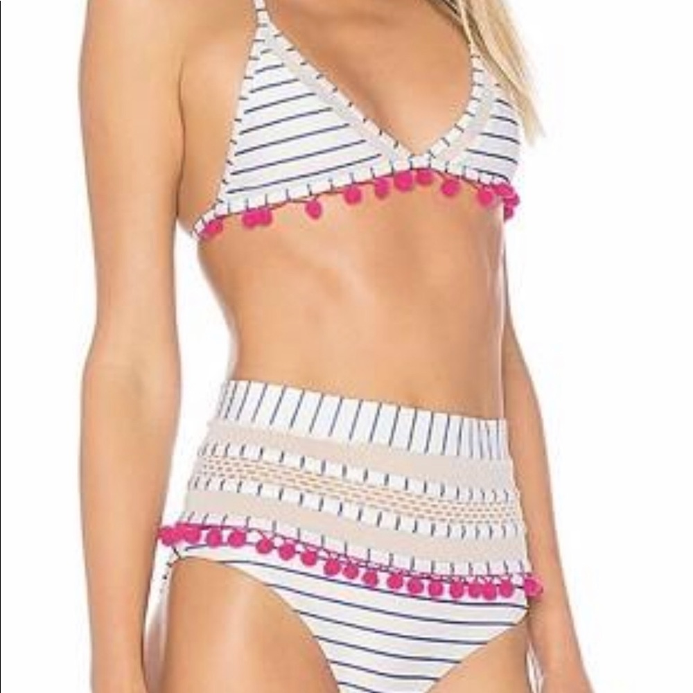 Striped High Waisted Bikini